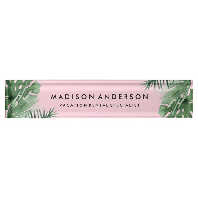 Plaque d'identification de bureau de tropiques (Devant)