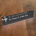 Plaque d'identification de docteur Desk de