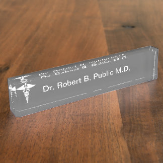 Plaque d'identification de docteur Desk de