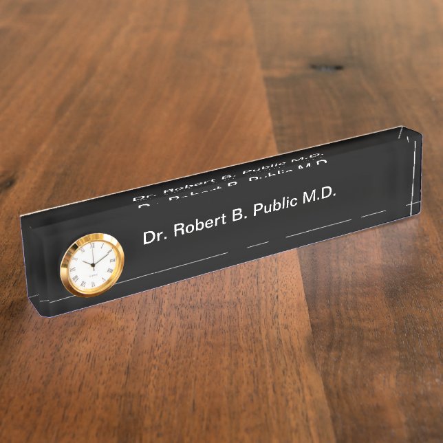 Plaque d'identification de docteur Desk de (Taille)