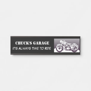Plaque d'identification de garage de moto