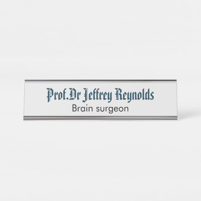 Plaque d'identification de signe de porte (Devant)