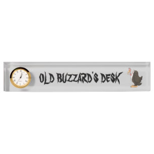 Plaque d'identification du vieux bureau de Buzzard