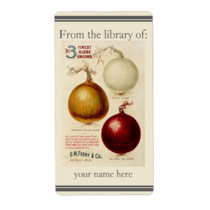 Plaque d'illustration vintage du tableau d'oignons