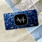 Bleu foncé foncé brillant parties scintillant scin
