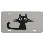 Chat Kitty noir mignon avec de longs Whiskers et q