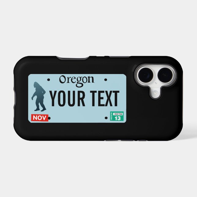 Plaque d'immatriculation de l'Oregon Sasquatch (Verso (Horizontal))
