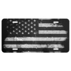 Drapeau américain grunge noir et blanc 1