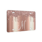 Monogramme paillettes métallisées rose gold goutte