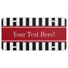 Noir Blanc Blancs Canneberge Nom Rouge Monogramme