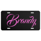 Nom de calligraphie noir rose Personnalisé