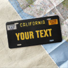 Plaque de licence de Californie des années 60