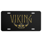 Plaques de permis pour casque à cornes viking
