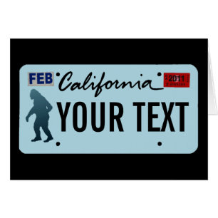 Plaque d'immatriculation Sasquatch de Californie