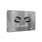 Silver Glitter Sparkle Eyelashes Monogram