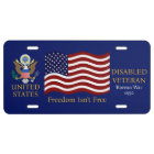Vétérinaire handicapé USA Drapeau personnalisé Van