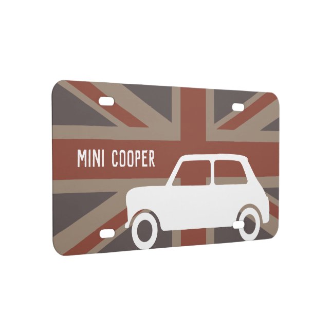 Plaque D'immatriculation Vintage British Mini Cooper - Personnalisé 