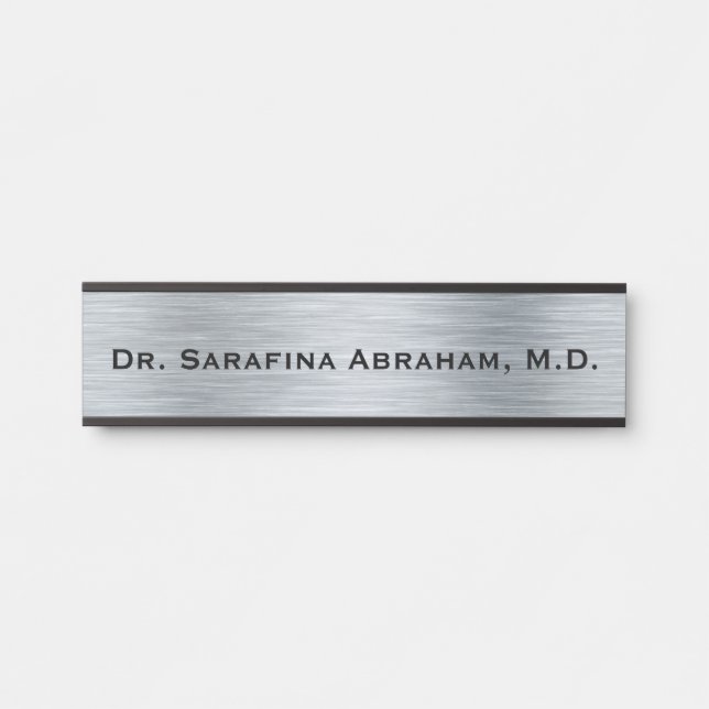 Plaque d'indication du nom de la porte du docteur  (Devant)