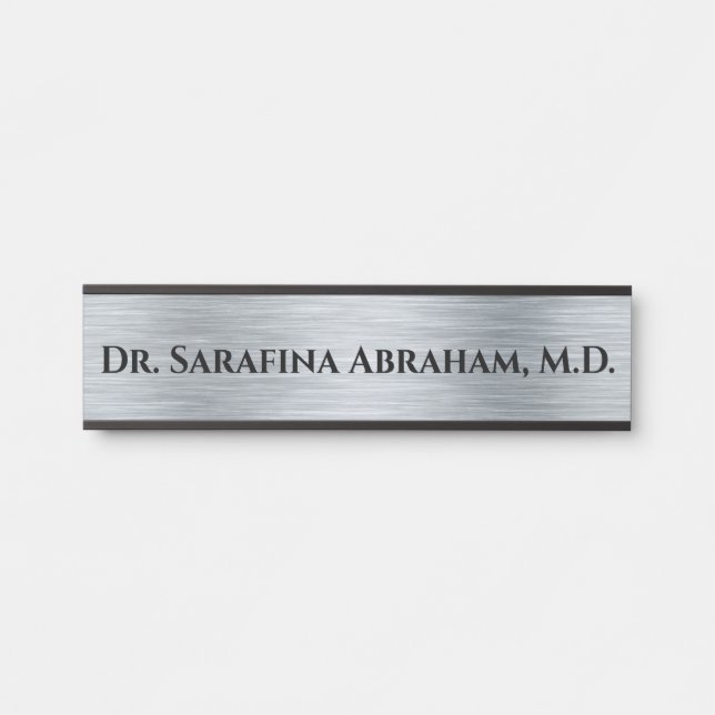 Plaque d'indication du nom de la porte du docteur  (Devant)