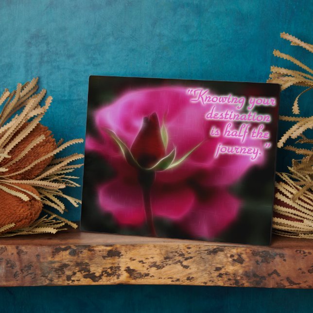 Plaque d'inspiration Rose Fractalius (Côté)