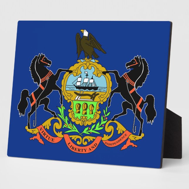 Plaque drapeau de l'État de Pennsylvanie (Côté)