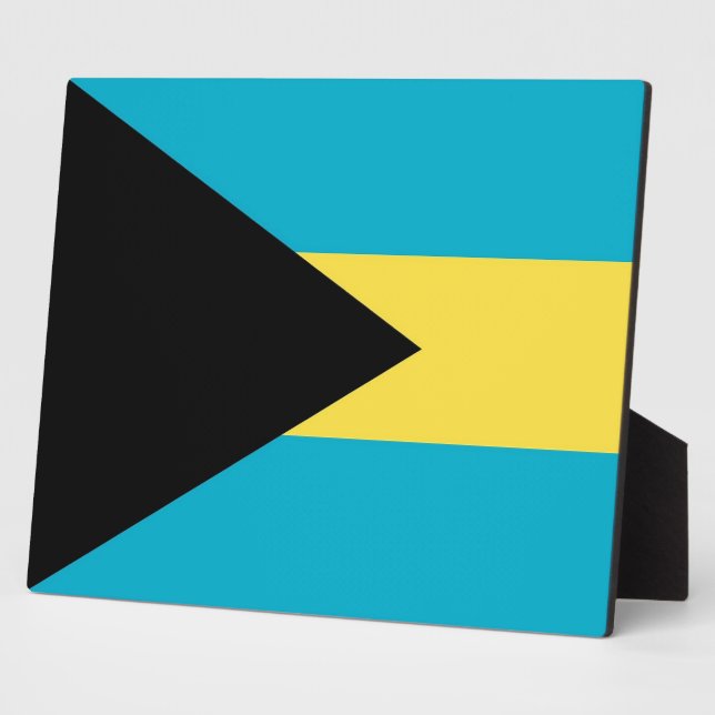 Plaque drapeau des Bahamas (Côté)