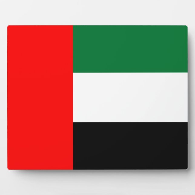 Plaque Drapeau Des Émirats Arabes Unis (Devant)