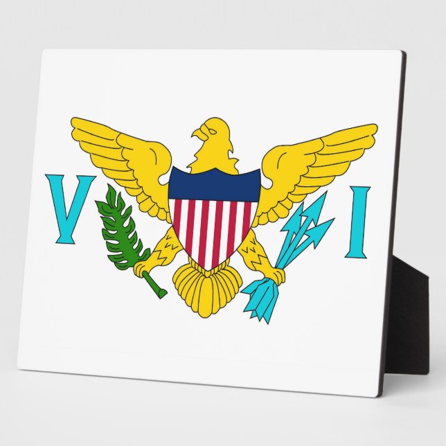 Plaque Drapeau des Îles Vierges (Côté)