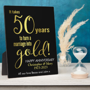 Plaque du 50e anniversaire du Mariage