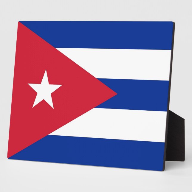 Plaque du drapeau cubanais (Côté)