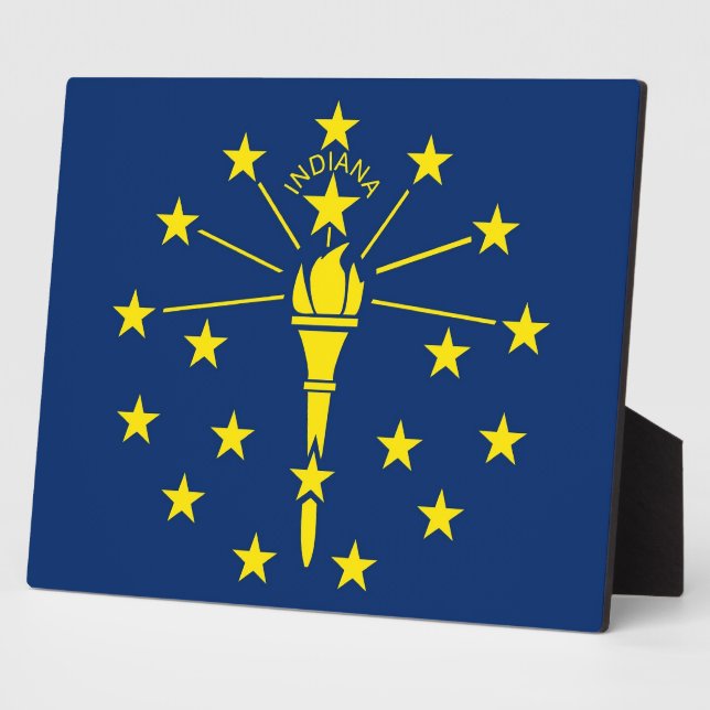 Plaque du drapeau de l'État de l'Indiana (Côté)