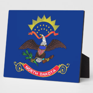 Plaque du drapeau de l'État du Dakota du Nord