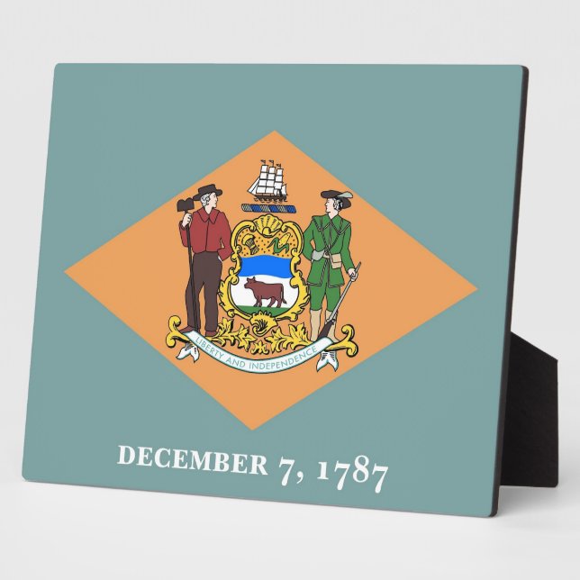 Plaque du drapeau de l'État du Delaware (Côté)