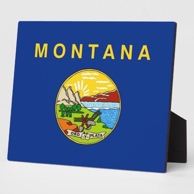Plaque du drapeau de l'État du Montana (Côté)