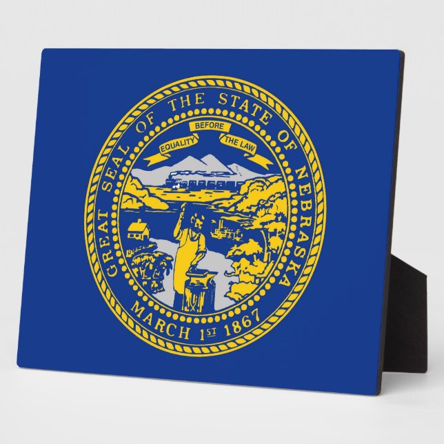 Plaque du drapeau de l'État du Nebraska (Côté)
