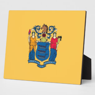 Plaque du drapeau de l'État du New Jersey