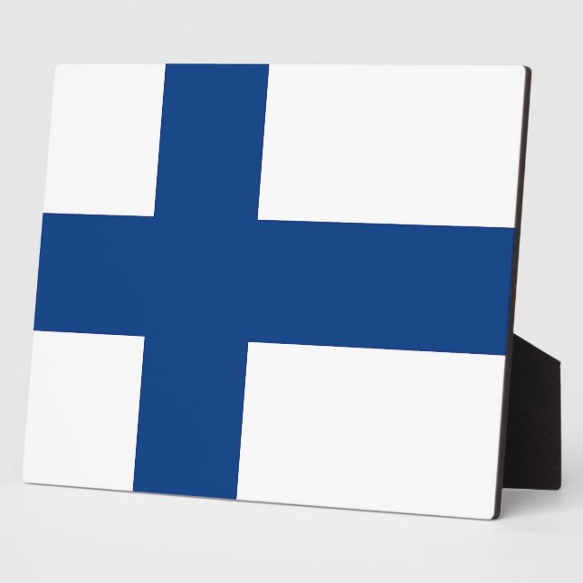 Plaque du drapeau finlandais (Côté)