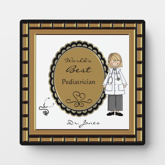 Plaque du meilleur médecin féminin au monde (Devant)