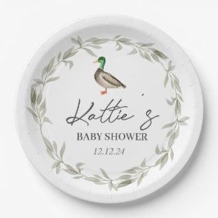 Plaque en papier canard, assiettes de colvert.