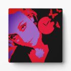 Plaque en papier peint à trois couleurs Portrait a