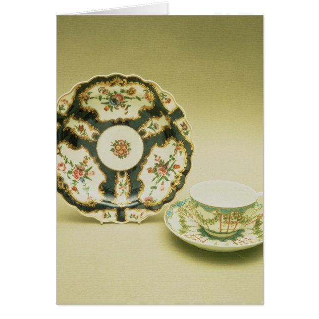 Plaque en porcelaine Worcester avec décoration ble (Devant)