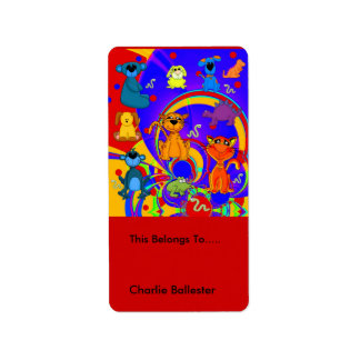 Plaque Étiquette Enfants Stickers Animaux