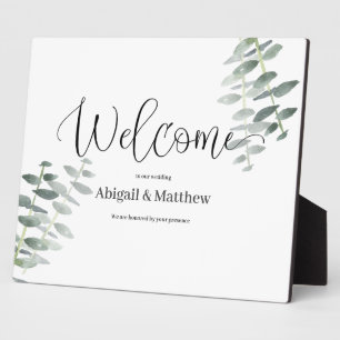 Plaque Eucalyptus Mariage de bienvenue