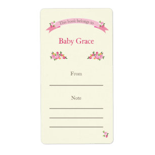 Plaque florale rose