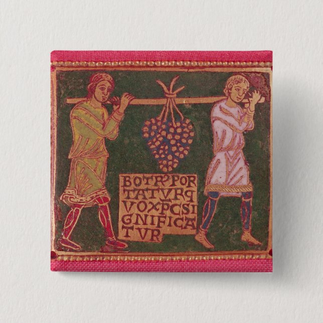 Plaque from a cross 2 inch square button (Front)
