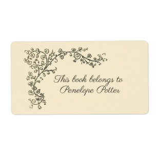 Plaque frontière vintage ivoire avec votre nom