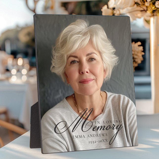 Plaque funéraire photo "À la mémoire chérie"  (Créateur téléchargé)