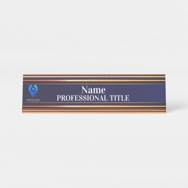 Plaque Gold personnalisable avec logo & Slogan 9 (Devant)
