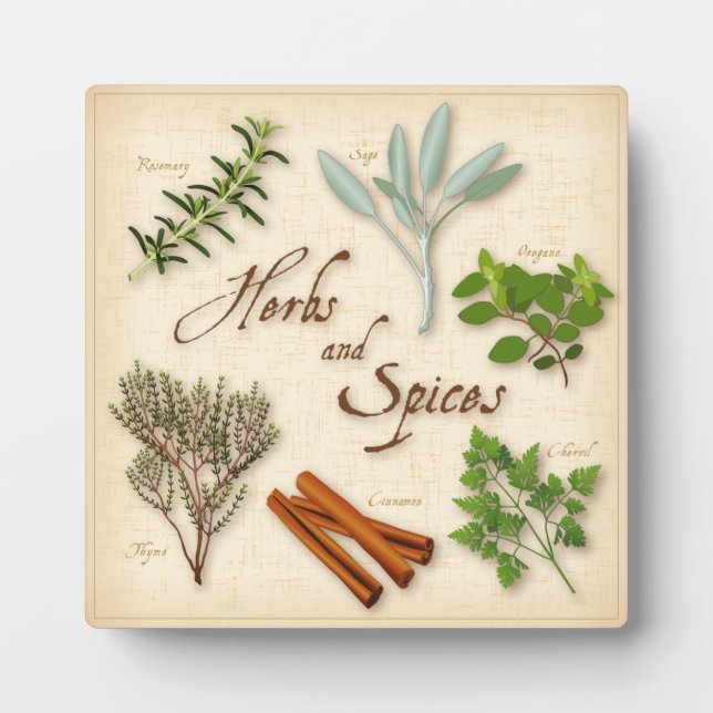 Plaque Herbes et épices (Devant)