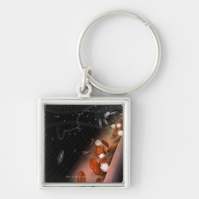 Plaque in the arteries keychain (Front)